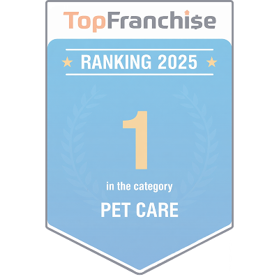 Photo with the award: 'No. 1 in the 'Pet Care' category TopFranchise'