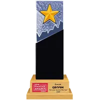 Photo with the award: 'Arab Franchise Awards Dubai'